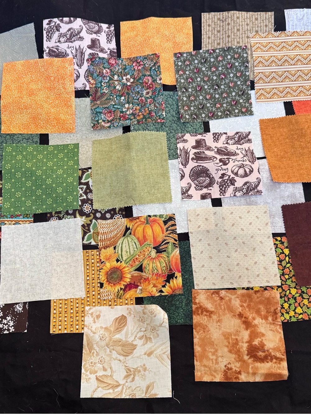 Pre-cut 5x5 Fall/Autumn pre-cut squares